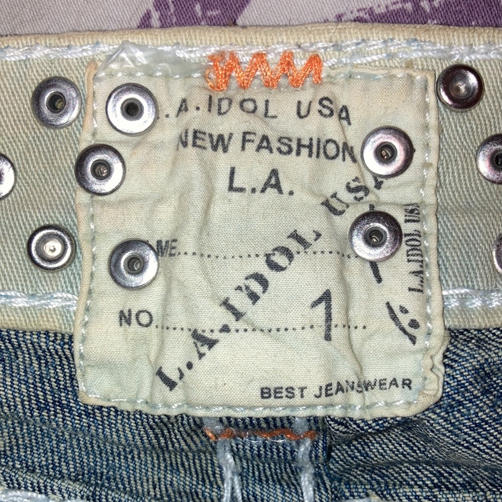 Designer Rhinestone Studded Bootcut Jeans - Picture 9 of 10